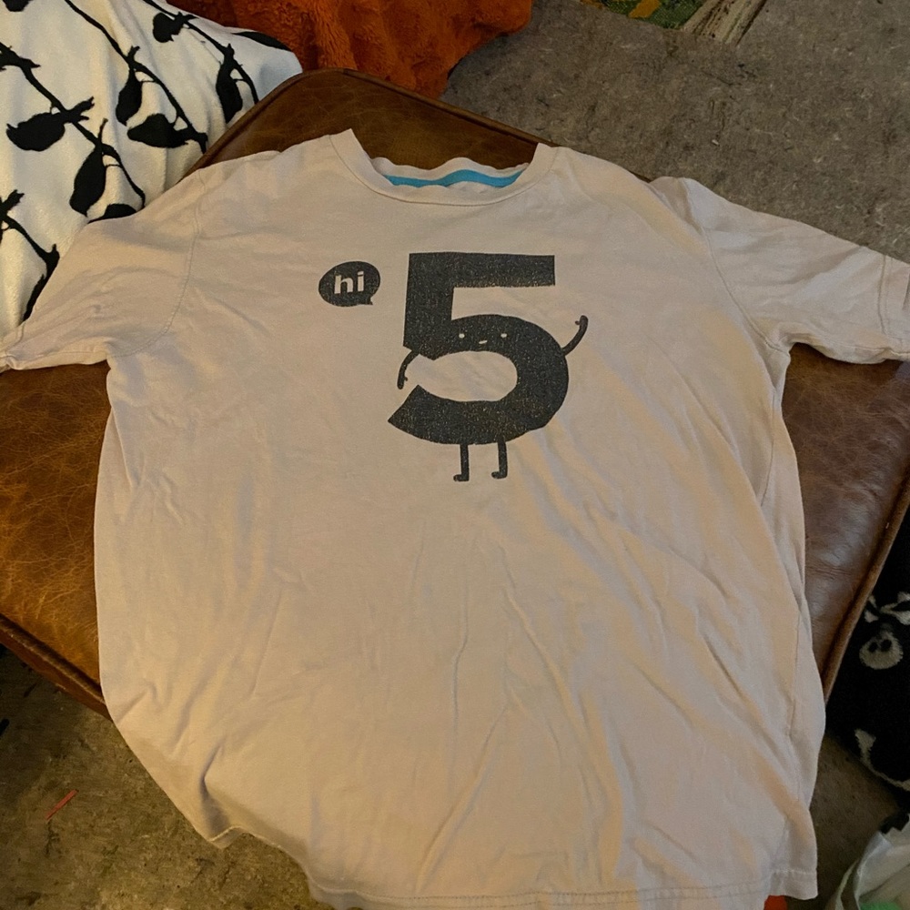 Threadless Boy’s Grey Cotton T-Shirt - Size Large